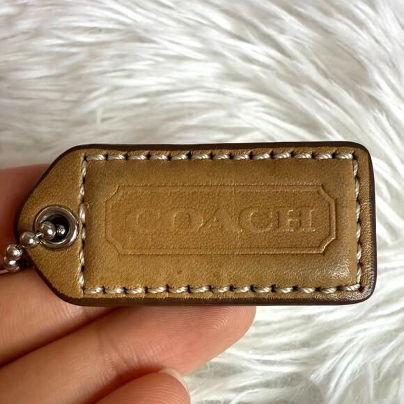 1.5" y2k COACH Vintage Fob Bag Charm Hang tag Hangtag - Picture 1 of 2